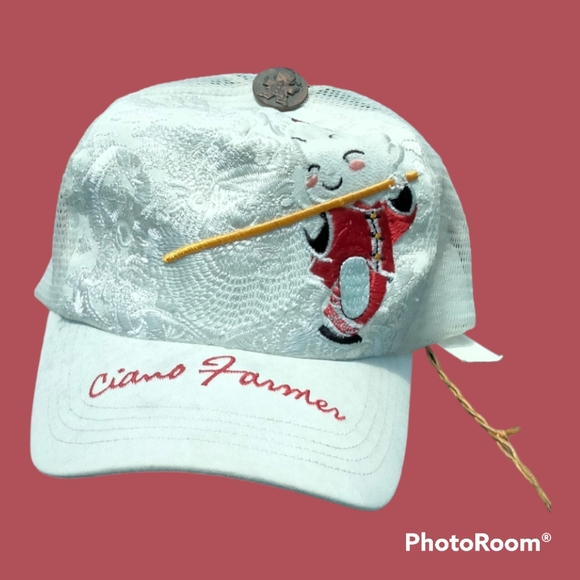 Ciano Farmer Hat Cap Mesh Snapback Truckers Samurai Colorful Sewn Spellout - Picture 1 of 5